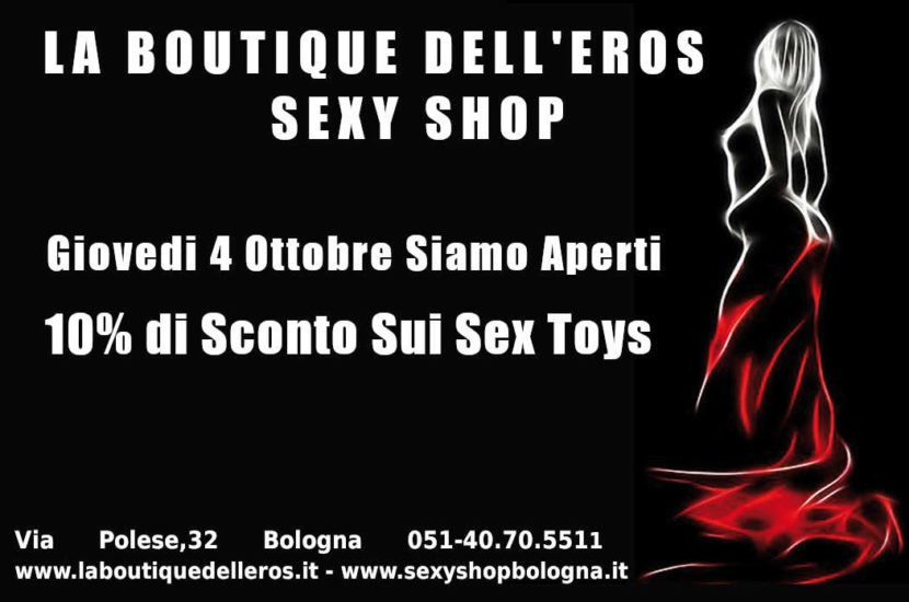 4 Ottobre la Boutique dell'eros sconti sui sex toys